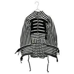 TAO COMME des GARCONS(タオコムデギャルソン) 09SS Wide Sleeve Cotton Short-Length Napoleon Jacket ショートレングス ナポレオン ジャケット 3ホワイト×ブラック