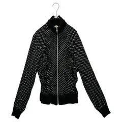 TAO COMME des GARCONS(タオコムデギャルソン) 07AW Polka Dot Zip-Up Rayon Track Jacket ドット ジップアップ レーヨン トラック ジャケット 3T-B010 S ブラック×ホワイト AD2007