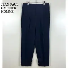 JEAN PAUL GAULTIER HOMME JPG 90s archive wool tac slacks pants 50 XL ジャンポールゴルチエオム タックスラックスパンツ 名作 アーカイブ ※小穴多数有り