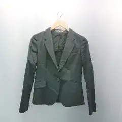 ◇ LES MUES レミュー 無地 シングル 背抜き 長袖 テーラードジャケット サイズ9 グレー レディース E  【1308290065310】