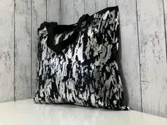 issey miyake MEN イッセイ ミヤケ 箔プリント加工 トートバッグ ブラック 