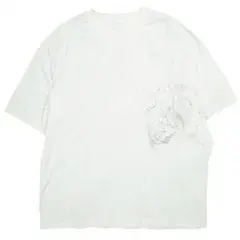 NOBUYUKI MATSUI ノブユキマツイ 日本製 アシンメトリープリントTシャツ Free WHITE 半袖 トップス g26503