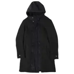 HALB ハルプ フェイクムートン フーデッドコート 5017593031 5(M) BLACK メルトン ボア Kiminori Morishita アウター g27648