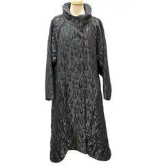 ♪♪ISSEY MIYAKE FETE イッセイミヤケ レア ロングコート オーナメント柄 SIZE 2 IF84FA710 ブラック