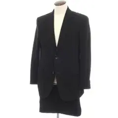 【中古】イッセイミヤケ メン ISSEY MIYAKE MEN ウール 2つボタンスーツ ブラック【サイズ3】【メンズ】