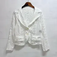 E-clat eiko kondo JAPAN コットン 白 エンブロイダリー ジャケット