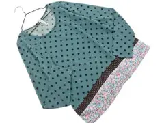 SUNAO KUWAHARA スナオクワハラ 長袖 切替 ドット カットソー sizeM/緑 ◇■ レディース