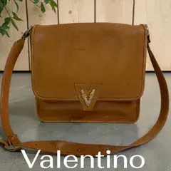 【ヴィンテージ】希少 レトロ Valentino ヴァレンティノ ショルダーバッグ ブラウン レザー ユニセックス