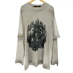 ユーズドフルギ USED古着 sankuanz PRINT GRADIENT RELAXED LAYERED LONG-SLEEVE T-SHIRT メンズ import：L 