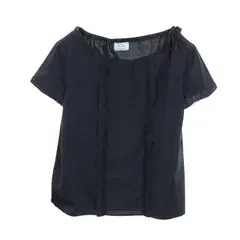 プラダ PRADA カットソー フリル切替 コットン フリル カットソー レディース Used A