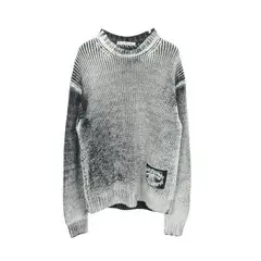 アクネストゥディオズ ACNE STUDIOS ニット ロゴパッチ クルーネック コットン ニット メンズ Used A