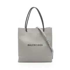 バレンシアガ BALENCIAGA トートバッグ SHOPPING TOTE BAG S ショッピングトートS 568813 グレー/ブラック レザー ショッピング トート S レディース Used B