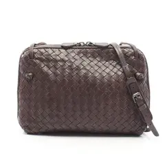 ボッテガヴェネタ BOTTEGA VENETA ショルダーバッグ ノディーニ イントレチャート ダークブラウン レザー イントレチャート ノディーニ レディース Used B
