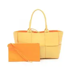 ボッテガヴェネタ BOTTEGA VENETA トートバッグ スモール アルコ イエロー レザー アルコ トート スモール レディース Used B