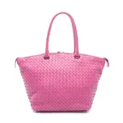 ボッテガヴェネタ BOTTEGA VENETA トートバッグ イントレチャート パープル レザー イントレチャート トートバッグ レディース Used A