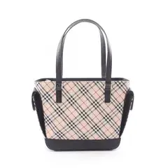 バーバリー BURBERRY トートバッグ ノバチェック トートバッグ ベージュ/ブラック キャンバス レザー ノバチェック トートバッグ レディース Used A