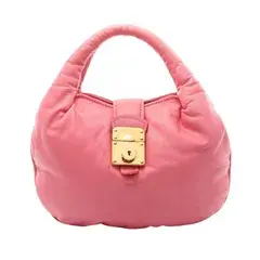 ミュウ ミュウ Miu Miu ハンドバッグ ピンク レザー ハンドバッグ レディース Used A