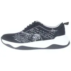 Berluti (ベルルッティ) Shadow シャドウ カリグラフィ ファブリック レザー ローカットスニーカー シューズ #10 ブラック