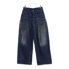 Acne Studios (アクネ ストゥディオズ) レザーポケット スーパーバギーフィットジーンズ デニムパンツ インディゴ A00476