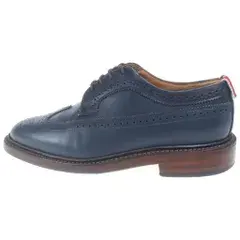 THOM BROWNE (トムブラウン) ウィングチップ メダリオン レザー ドレス シューズ ネイビー