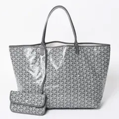 新品同様 GOYARD ゴヤール SAINT LOUIS GM サンルイGM グレー トートバッグ PVCコーティングキャンバス 中古 4a006593