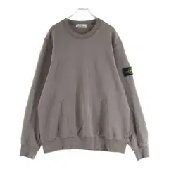 STONE ISLAND (ストーンアイランド) サイドロゴパッチ クルーネック 長袖トレーナー スウェット ライトブラウン グレー 801563051