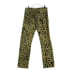 DRIES VAN NOTEN (ドリスヴァンノッテン) Leopard Corduroy Pants レオパード コーデュロイストレートパンツ イエロー
