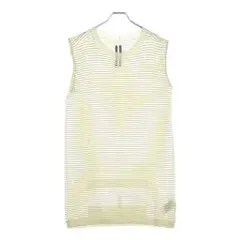 Rick Owens (リックオウエンス) 15SS Border Mesh Knit Vest ボーダー メッシュニットベスト ホワイト RU15S4670-BM