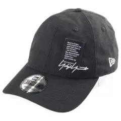 Yohji Yamamoto POUR HOMME (ヨウジヤマモト プールオム) 22AW ×NEW ERA 930 YY LABEL LOGO CAP ×ニューエラ ロゴ刺繍 ベースボールキャップ 帽子 ブラック HE-H81-973