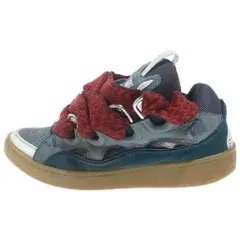 LANVIN (ランバン) Leather Curb Sneakers レザーカーブスニーカーズ ローカットスニーカー ブルー/レッド 40