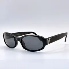 EMPORIO ARMANI エンポリオアルマーニ サングラス 599-S ブラック オーバル イーグルロゴ ケース付き