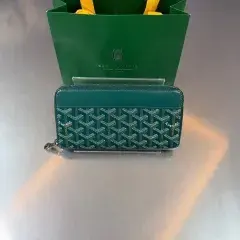 ゴヤール スペシャル グリーン マティニョン GM ジッパー 長財布