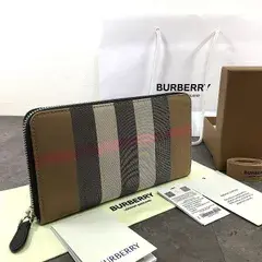 未使用品 BURBERRY 長財布 アイコンストライプ ヴィンテージチェック 233