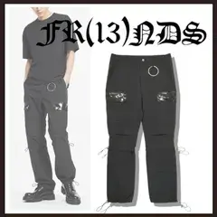 新品 未使用 フレンズ ギミック カーゴパンツ ブラック M【FR(13)NDS】PVCポケット Y2K ドローストリングパンツ パラシュートパンツ