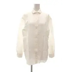 ケーティー キヨコ タカセ  K.T KIYOKO TAKASE 美品 シャツ 長袖 リネン混 シルク混 9 白 ホワイト /NI