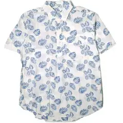 Engineered Garments エンジニアードガーメンツ アメリカ製 Popover BD Shirt - Lt. Weight Big Leaf ポップオーバーボタンダウンシャツ ライトウェイトビッグリーフ S White 半袖 プルオーバー