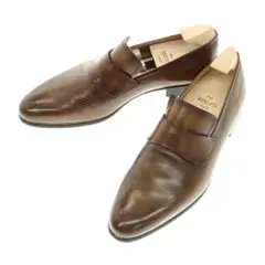 【中古】ベルルッティ Berluti ブリュレ ローファー ブラウンオリーブ【サイズ6 1/2】【メンズ】