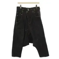 ガンリュウ GANRYU COMME des GARÇONS AD2011 サルエルパンツ デニムパンツ ジーンズ ボタンフライ S 黒 EI-P009 /BM