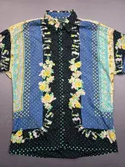 1990年代 ヴィンテージ ヴェルサーチェ ジーンズ クチュール キャット カーニバル 猫 メドゥーサ プリンティング Tシャツ