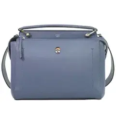 本物 フェンディ FENDI ドットコム 2WAY ショルダーバッグ ハンドバッグ レザー ブルー系 8BN293 Dotcom バッグ 中古・