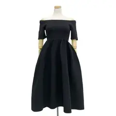未使用品 CFCL シーエフシーエル POTTERY HSOFF SHOULDER SHORT SLEEVE DRESS ブラック 1 CP911KH01 6JECF