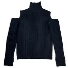 Jean Paul GAULTIER HOMME オープンショルダー リブニット ブラック ジャンポールゴルチエオム 2000000012612