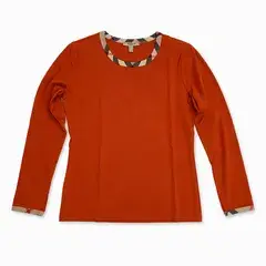 BURBERRY バーバリー オレンジ 長袖カットソー M ノバチェック EIKO KONDO風