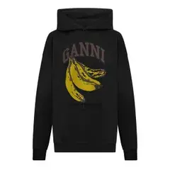 ガニー レディース アウター パーカー・スウェット Ganni Womens Banana Pull Over Hoodie Phantom