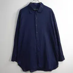 【美品】 CASEY CASEY 【コットン リネン シャツ】M ネイビー オーバーシルエット  ケーシー ケーシー 26090074