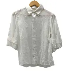 リミフゥ LIMI feu Rayon 100% レイヤード カラー ティアード フリル スリーブ S/S レーヨン シャツ レディース JPN：S 