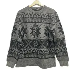 HYSTERIC GLAMOUR(ヒステリックグラマー) 長袖セーター サイズM メンズ美品  ダークグレー×黒
