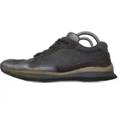 プラダスポーツ PRADA SPORT アーカイブ スニーカー スクエアトゥ ガンメタル 6.5 シルバーカラー ■IBO104