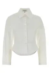 【新品・最安値】ALAIA アライア BASQUE SHIRT COTTON POPLIN BLANC 正規品 シャツ AA9C1029T611D 000