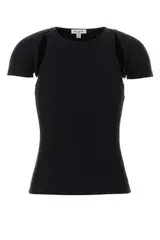 【新品・最安値】ALAIA アライア LAYERED TSHIRT RIBBED JERSEY NOIRALAIA 正規品 Tシャツ AA9I0028J085D 995